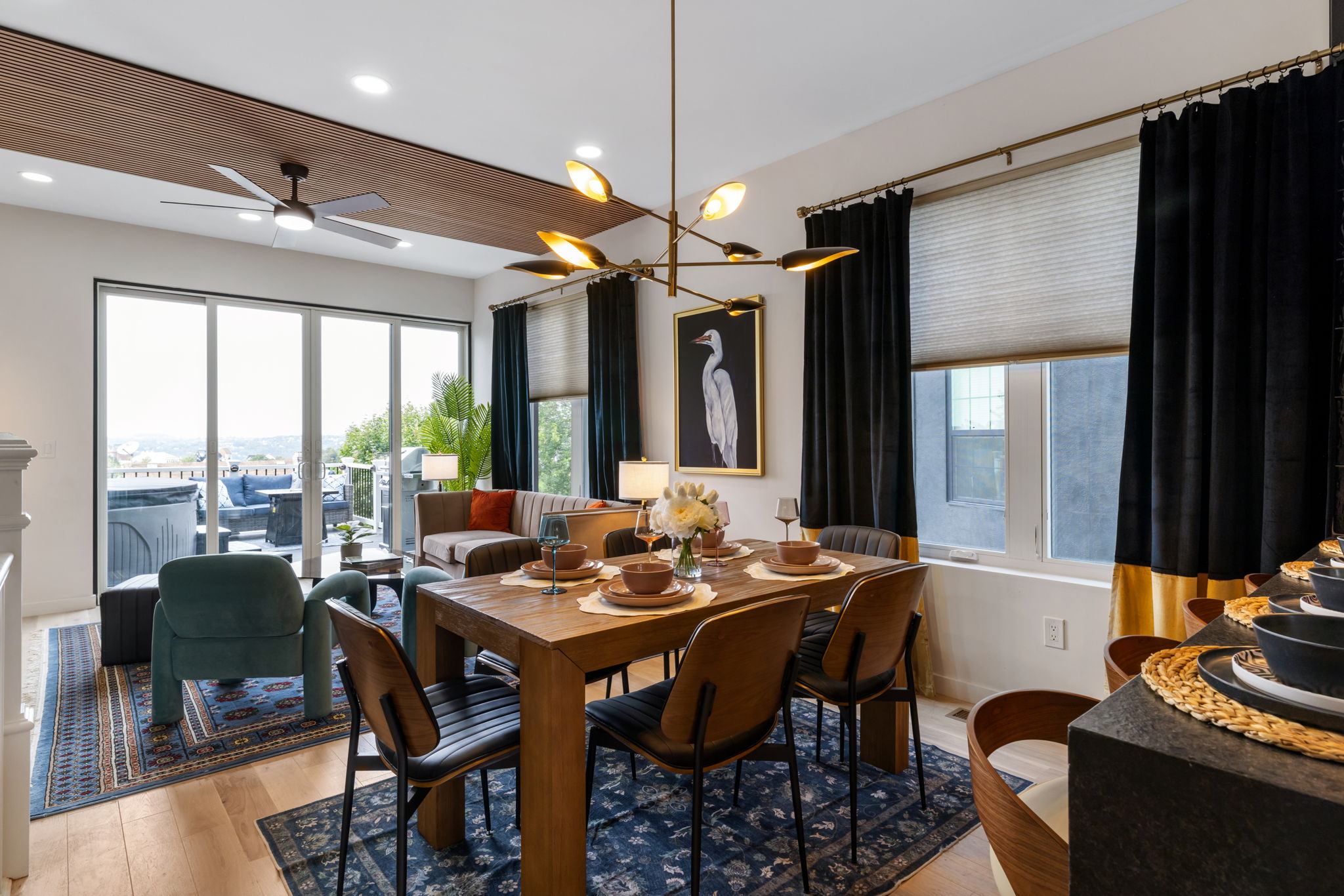 132 Prospect Street · Dining and living spaces