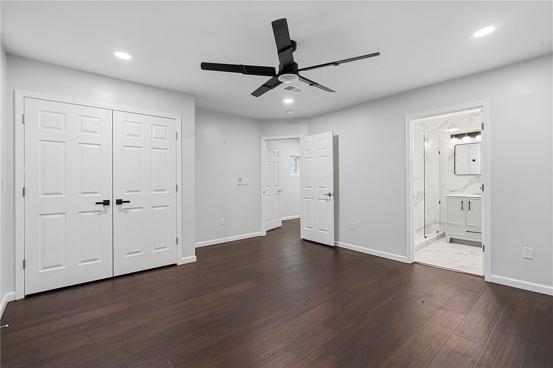 3354 Ridgway Street · An upstairs bedroom and adjoining bathroom