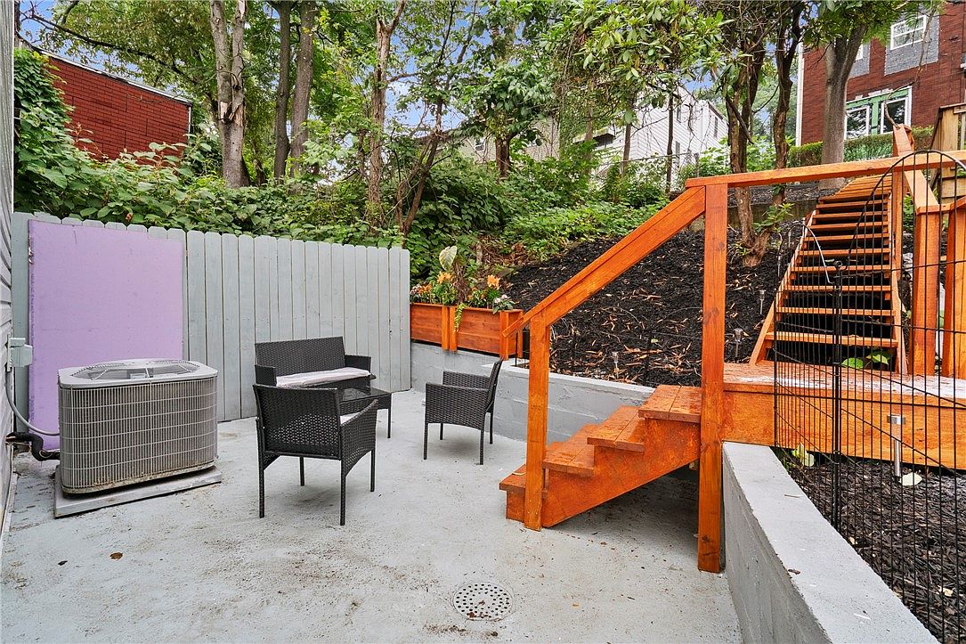 3354 Ridgway Street · Outdoor seating tucked behind the home